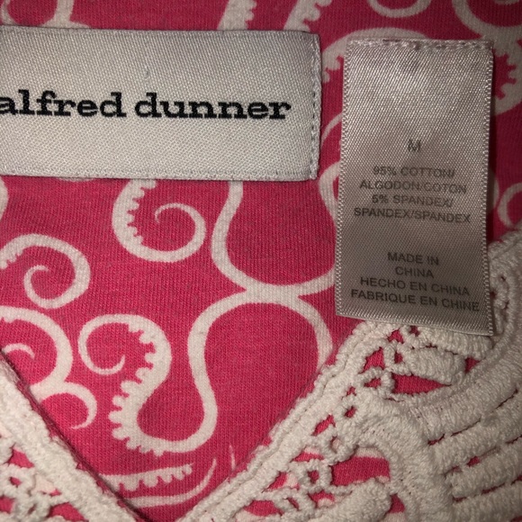 Alfred Dunner Acopulco Octopus Knit 3/4 sleeve tee - Picture 3 of 5